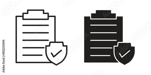 Insurance policy icon for web, app, infographic.