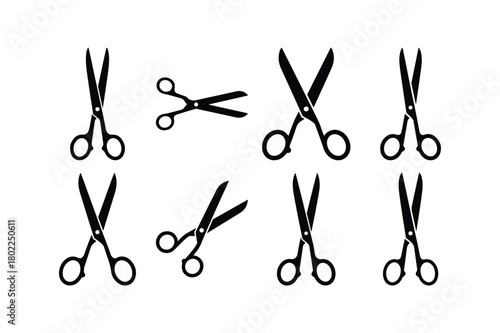 Scissors Icon Set Vector Illustration
