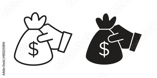 Investment icon for web, app, infographic.