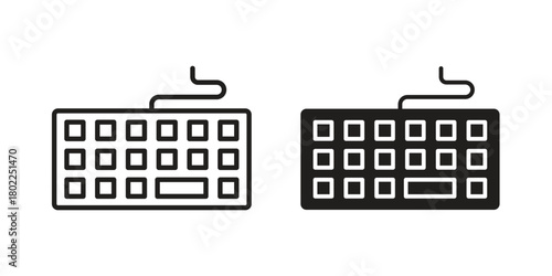 Keyboard icon for web, app, infographic.