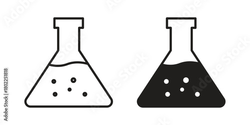Lab flask icon for web, app, infographic.