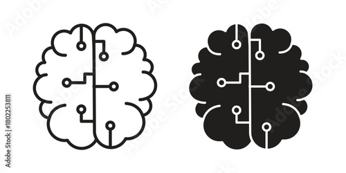 Machine learning icon for web, app, infographic.