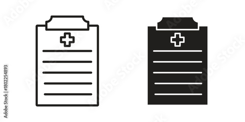Medical report icon for web, app, infographic.