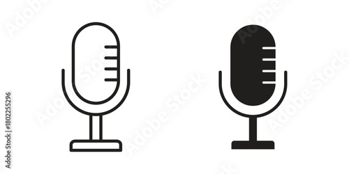 Microphone icon for web, app, infographic.