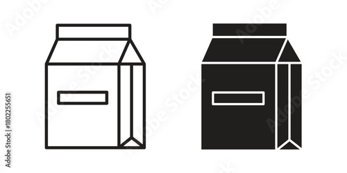 Milk carton icon for web, app, infographic.