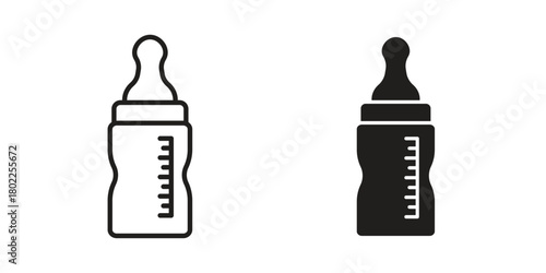 Milk bottle icon for web, app, infographic.