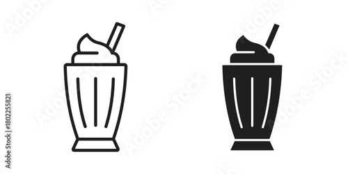 Milkshake icon for web, app, infographic.