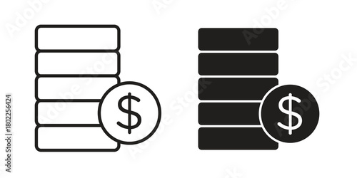Money icon for web, app, infographic.