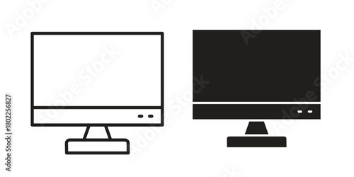 Monitor icon for web, app, infographic.