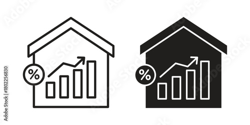 Mortgage icon for web, app, infographic.