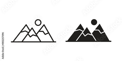 Mountain icon for web, app, infographic.