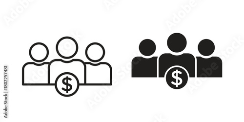 Mutual funds icon for web, app, infographic.