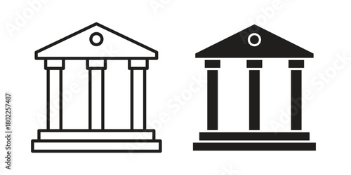 Museum icon for web, app, infographic.