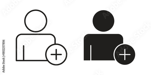New account icon for web, app, infographic.