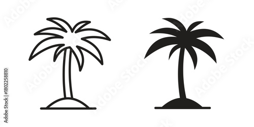 Palm tree icon for web, app, infographic.