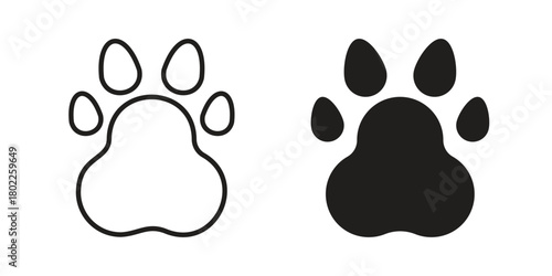 Paw icon for web, app, infographic.