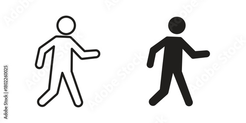 Pedestrian icon for web, app, infographic.