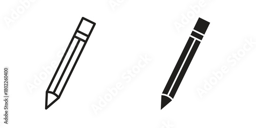 Pencil icon for web, app, infographic.