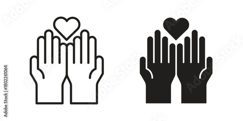 Philanthropy icon for web, app, infographic.