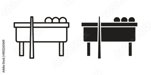 Pool table icon for web, app, infographic.