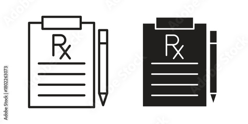 Prescription icon for web, app, infographic.