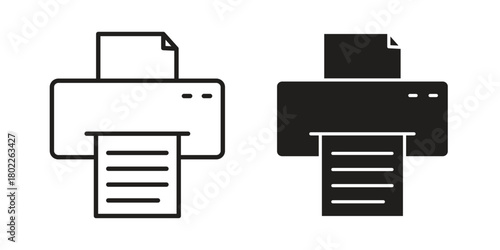 Printer icon for web, app, infographic.