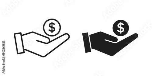 Profit icon for web, app, infographic.