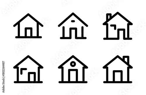 Cozy Home Icon Set for Modern Housing Symbols and Professional Real Estate Living Graphic Resources for Creative Digital Projects