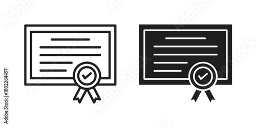 Qualification icon for web, app, infographic.
