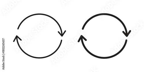 Refresh icon for web, app, infographic.