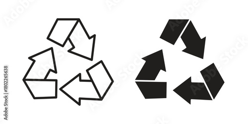 Recycling icon for web, app, infographic.