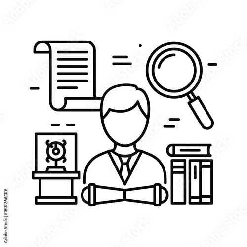 Simple line drawing of a classic backyard swing isolated on, perfect for playground designs