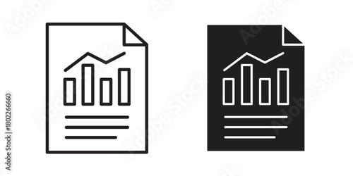 Report icon for web, app, infographic.