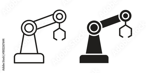 Robot arm icon for web, app, infographic.