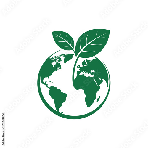 Green sprout growing from the earth symbolizing environmental growth and sustainability