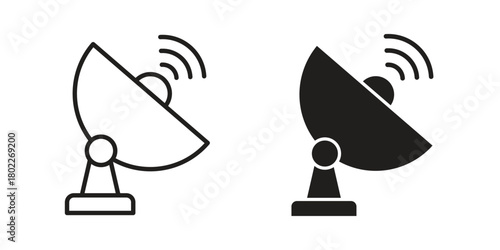 Satellite dish icon for web, app, infographic.