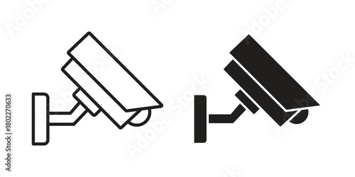 Security camera icon for web, app, infographic.