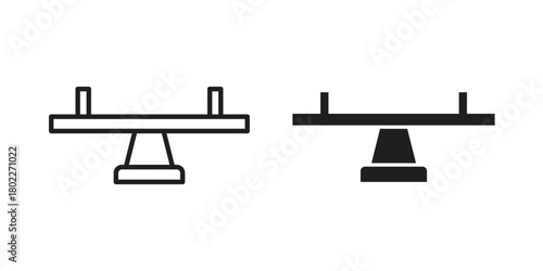 Seesaw icon for web, app, infographic.