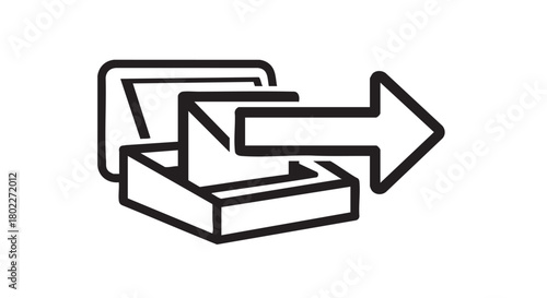 ## **23. Outbox tray sending outline icon vector**
