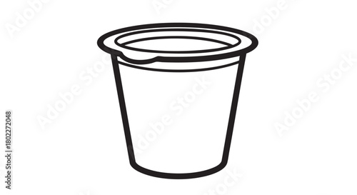 ## **37. Yogurt cup container outline icon vector**
