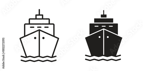 Ship icon for web, app, infographic.