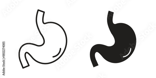 Stomach icon for web, app, infographic.