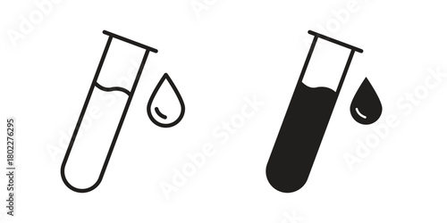 Test tube icon for web, app, infographic.