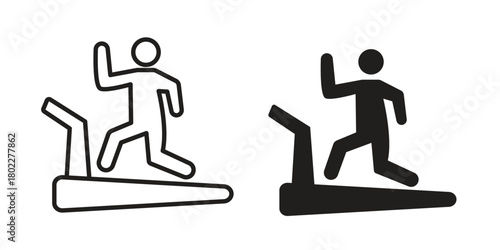 Treadmill icon for web, app, infographic.