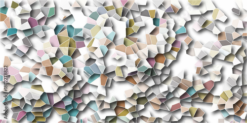 A detailed view of a stained glass window. This image can be used for architectural design, religious themes, or art projects. Bronze mosaic hexagon tile pattern,204