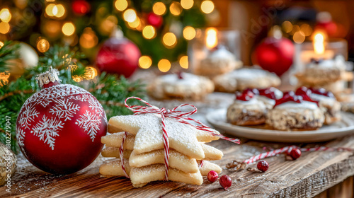 Holiday treats and decorations create a cozy atmosphere in a warm home during winter festivities