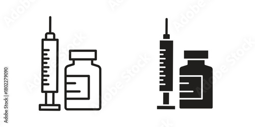 Vaccine vial icon for web, app, infographic.