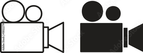 Video icon for web, app, infographic.