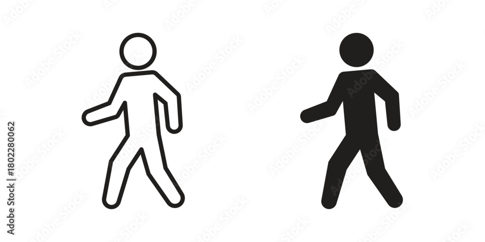 Obraz premium Walking icon for web, app, infographic.