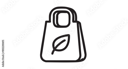## **38. Biodegradable bag outline icon vector**
